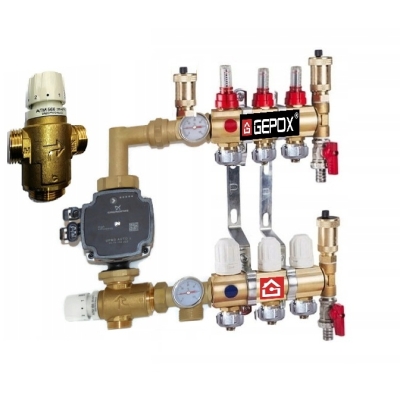 Rozdzielacz 3 z Grupą Pompową do Podłogówki 2,3 Kvs Afriso